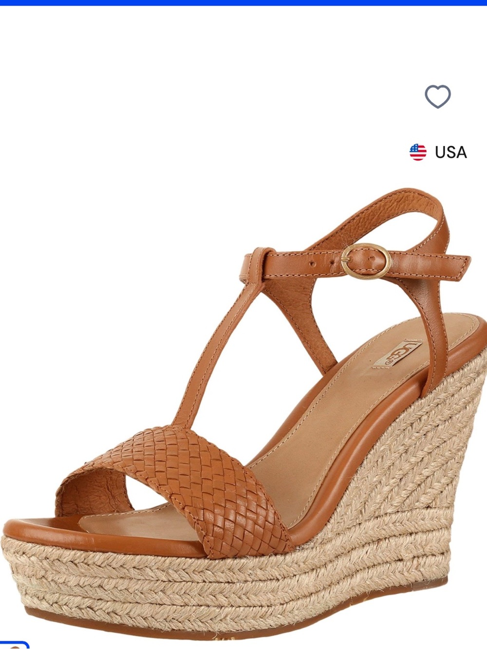 UGG Women's Brown Woven Wedges